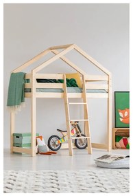 Domčeková poschodová posteľ z borovicového dreva Adeko Mila DMPA, 90 × 200 cm