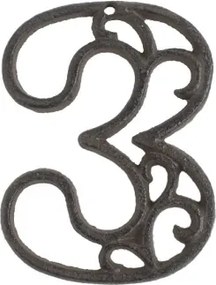 Domové číslo 3, hnedá liatina%