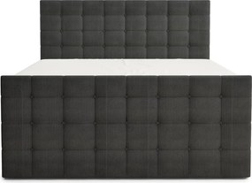 Antracitová boxspring posteľ s úložným priestorom 180x200 cm Tasca – Maison de Rêve