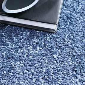 AladinWorld Expres, AKCIA: 80x150 cm Kusový koberec Velur Ultra tm. modrý - obšitý zo všetkých strán, šíře, modrá, filc, kancelária