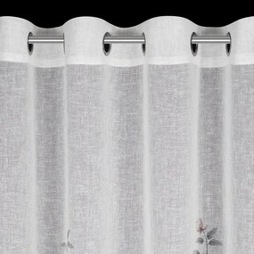 Dekorstudio Dekoračný etamínový záves ANTEA s kvetinovým motívom 140x250cm