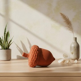 Keramická figúrka žalude MAVE 24x16 cm oranžová