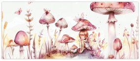 Obraz - Ružová víla (120x50 cm)