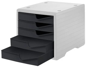 Triediaci box, 5 zásuviek, sivá/antracit
