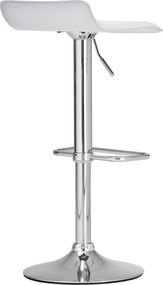 Barová stolička Dyn - podnož chróm - Biela