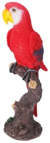 Papagáj na pni - červený 38 cm