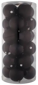 DECOLED Plastové gule, d. 8 cm, čierne, 12x matné, 12x lesklé