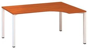 Ergo kancelársky stôl Alfa 200, 180 x 120 x 74,2 cm, pravé vyhotovenie, dezén čerešňa, RAL9010