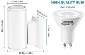 Aigostar - Vonkajšie nástenné svietidlo 1xGU10/230V biela IP65 guľatý