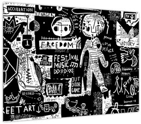 Sklenený obraz - Graffiti (70x50 cm)