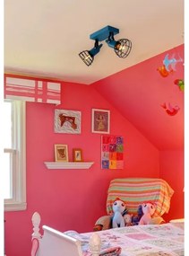 Lucide 08927/02/35 - Bodové svietidlo POLA 2xE27/60W/230V modrá