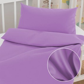 Biante Detské saténové posteľné obliečky do postieľky ST-009 Levanduľové Do postieľky 90x120 a 40x60 cm