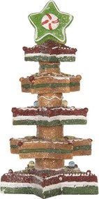 Dekorácia svietiaci stromček z hviezd Gingerbread Tree - 15*15*29 cm / 3*AAA