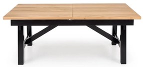 Jedálenský rozkladací stôl Fiesta 200/280 cm dub prírodný/čierny