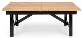 Jedálenský rozkladací stôl Fiesta 200/280 cm dub prírodný/čierny