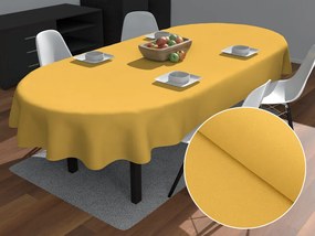 Biante Dekoračný oválny obrus BKU-109 Horčicový 140x200 cm