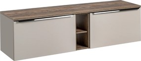 Comad Kúpeľňová skrinka pod doskové umývadlo set Santa Fe Taupe 180 sivohnedá/dub santa fe