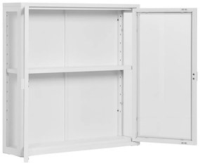 Biela kovová závesná vitrína 80x80 cm Brisbane – House Nordic