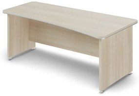 Ergonomický stôl TopOffice 200 x 100 cm, pravý, agát svetlý