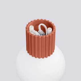 Nástenné svietidlo Halo, 1x biele sklenené tienidlo, ro