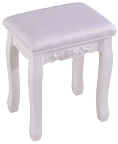 Toaletný stolík s taburetkou- London, biely