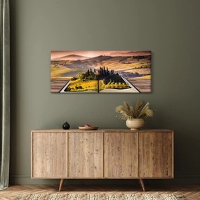 Obraz krajiny v knihe (120x50 cm)