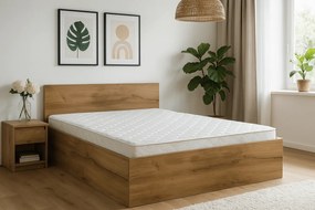 Posteľ SOFIA 180 x 200 cm, dub artisan Rošt: S latkovým roštom, Matrac: Bez matraca
