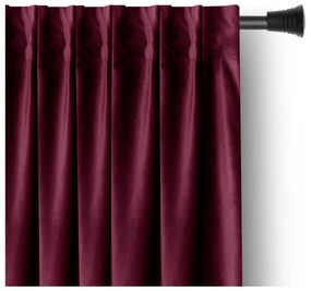 Vínovočervený zamatový dimout záves 140x245 cm Pleat – Restilo