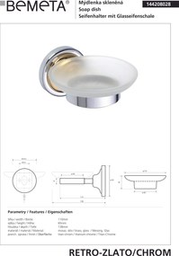 Bemeta Design RETRO gold-chrom: Mydelnička - 144208028
