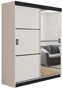 Skriňa Retro 2l 138 zrkadlo biely