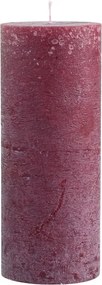 Červená široká sviečka Rustic pillar red - Ø 10*25cm/ 150h