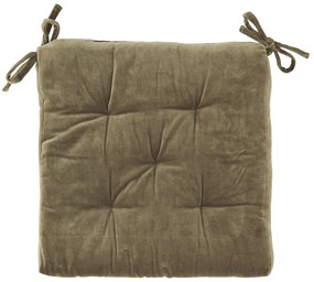 MADAM STOLTZ Zamatový sedák Dusty Green 45 × 45 cm