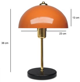 Stolní lampa Rety oranžová/zlatá