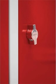 Kovová šatníková skriňa Trestles SS2M 1800x600x500 mm, 2 oddiely, červené dvere Podnož: nožičky, Zámok: otočný