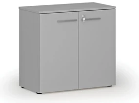 Kancelárska skriňa s dverami PRIMO GRAY, 800 x 420 x 740 mm, sivá