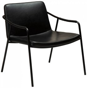 BOTO ČALÚNENÉ LOUNGE KRESLO vintage black/black