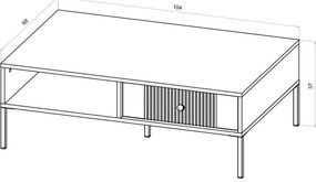 Konferenčný stolík LUE zelená/čierna