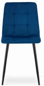 Jedálenská stolička KARA zamat - granátová (čierne nohy)