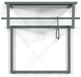 Zeleno-sivý kovový nástenný vešiak s poličkou Rizzoli – Spinder Design