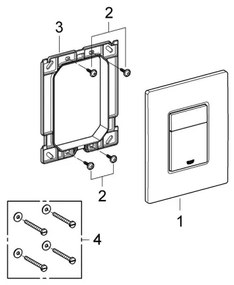 GROHE 38966KV0 - Splachovacie tlačidlo EVEN 156 × 197 mm čierne