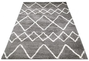Kusový koberec Shaggy Prata šedý 120x170cm