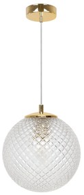 Závesne svietidlo Cannes, 1x číre sklenené tienidlo (fi 20 cm), G