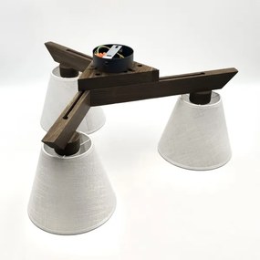 Brilagi - LED  Prisadený luster ANTHONY 3xE14/40W/230V dub orech/biela