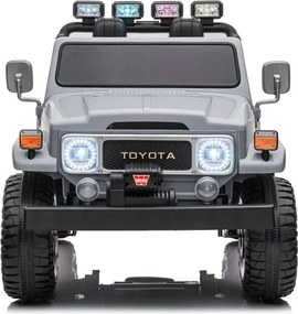 JOKOMISIADA Detské autíčko na batérie pre 2 osoby Toyota Land Cruiser PA0285 sivý
