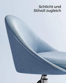 Otočná stolička, výškovo nastaviteľná, 80-90x60x60cm, bledomodrá