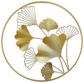 Nástenná dekorácia zlatá BISMUTH Beliani