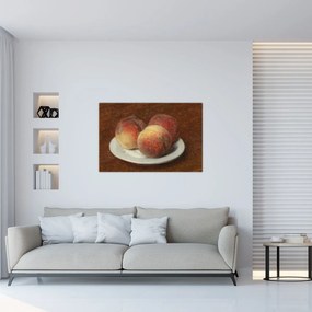 Obraz - Henri Fantin-Latour, Three Peaches on a Plate, reprodukcia (90x60 cm)