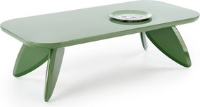 Zelený obdĺžnikový konferenčný stolík Lumis 120 cm