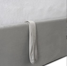 Posteľ MARSYLIA 160x200 s úložným priestorom, sivý zamat