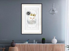 Artgeist Plagát - The King Cat [Poster] Veľkosť: 20x30, Verzia: Zlatý rám